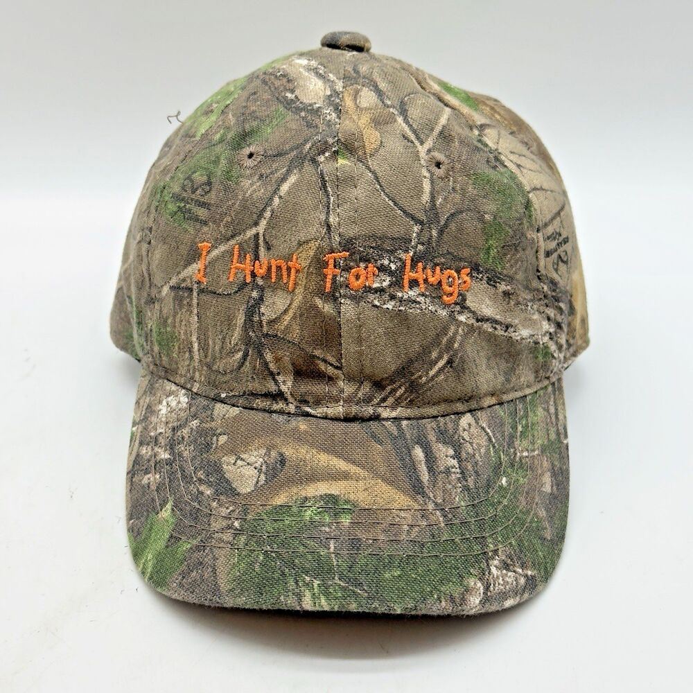 Cabela's Realtree Camouflage I Hunt For Hugs Toddler Ball Cap Elastic Back Hat
